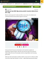 Kiyosaki, Wood, Trump predict $1M Bitcoin by 2030