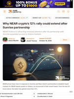 Why NEAR crypto's 12% rally could extend after Sunrise partnership - AMBCrypto