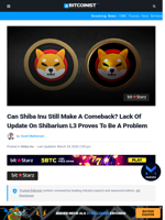 Can Shiba Inu Still Make A Comeback? Lack Of Update On Shibarium L3 Proves To Be A Problem | Bitcoinist.com