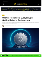 Charles Hoskinson: Everything Is Getting Better in Cardano Now - CoinCentral