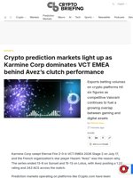 Crypto prediction markets light up as Karmine Corp dominates VCT EMEA behind Avez's clutch performance