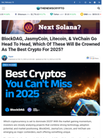 BlockDAG, JasmyCoin, Litecoin, & VeChain Go Head To Head, Which Of These Will Be Crowned As The Best Crypto For 2025?