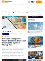 Binance Integrates With Brazilian National Payments System Using Pix – Exchanges Bitcoin News