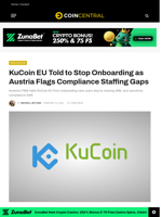 KuCoin EU Told to Stop Onboarding as Austria Flags Compliance Staffing Gaps - CoinCentral