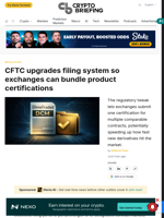 CFTC upgrades filing system so exchanges can bundle product certifications
