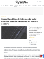 SpaceX and Blue Origin race to build massive satellite networks for AI data centers