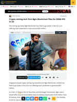 Crypto mining tech firm Bgin Blockchain files for $50M IPO in US