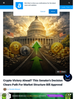 Crypto Victory Ahead? This Senator's Decision Clears Path For Market Structure Bill Approval | Bitcoinist.com