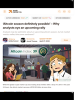 'Altcoin season definitely possible' - Why analysts eye an upcoming rally - AMBCrypto