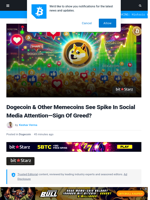 Dogecoin & Memecoins See Social Media Spike: Sign Of Greed?