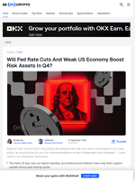 Will Fed Rate Cut Drive a Crypto Rally In Q4?