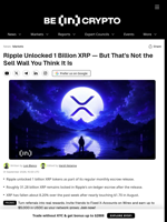 Ripple Unlocked 1 Billion XRP — But That's Not the Sell Wall You Think It Is