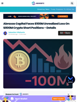 Abraxas Capital Faces $100M Unrealized Loss On $800M Crypto Short Positions – Details
