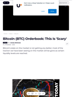 Bitcoin (BTC) Orderbook: This Is 'Scary' - U.Today