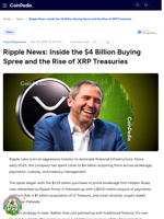 Ripple News: Inside the $4 Billion Buying Spree and the Rise of XRP Treasuries
