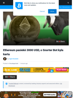ETH Pasiekią $3,000 Kol Snorter Bot Keičia Memecoin rinką