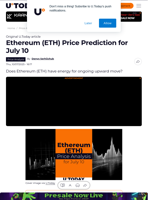 Ethereum (ETH) Price Prediction for July 10