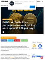 DOGE and Sol holders participate in cloud mining - earn up to $8,660 per dayv | Live Bitcoin News