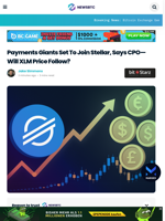 Payments Giants Set To Join Stellar, Says CPO—Will XLM Follow?