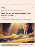'A huge mistake’: Why Peter Schiff thinks Bitcoin buyers got it wrong - AMBCrypto