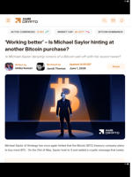 'Working better' - Is Michael Saylor hinting at another Bitcoin purchase? - AMBCrypto
