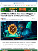 XRP Maintains Multi-Year Channel Support as Sistine Research $50 Target Remains Active