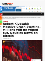 Robert Kiyosaki: Massive Crash Starting, Millions Will Be
Wiped out, Doubles Down on Bitcoin