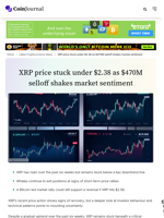 XRP price stuck under $2.38 as $470M selloff shakes market sentiment - CoinJournal