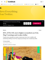 BTC, ETH, SOL price news: Cryptos inch higher ahead of Fed, Mag 7 earnings and weaker dollar