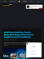 ALGO Price Prediction: Targets $0.16-$0.19 Range Within 6 Weeks Despite Current Consolidation - Blockchain.News