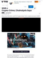 2025 on Track to Be Worst Year for Crypto Crime, Chainalysis Says