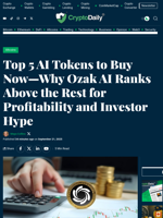 Top 5 AI Tokens to Buy Now—Why Ozak AI Ranks Above the Rest for Profitability and Investor Hype - Crypto Daily