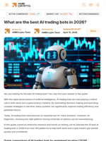 What are the best AI trading bots in 2026? - AMBCrypto