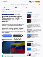 Bitfinex Report Highlights Tokenization as the Key to Venezuela’s Economic Rebuild