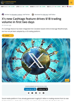 X’s Cashtags Feature Drives $1B Trading Volume