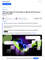 XRP Price Targets $4 as Whale Selling Drops 93%