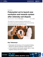 Polymarket set to launch new resolution and rewards system after Zelensky suit dispute