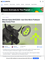 Bitcoin Price Eyes $147,700 Target, but Not Before A Dip