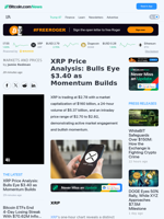XRP Price Analysis: Bulls Eye $3.40 as Momentum Builds – Markets and Prices Bitcoin News