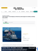 USS Gerald R. Ford deploys to Red Sea amid largest US military buildup since 2003