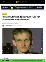 Vitalik Buterin and Ethereum Push for Minimalist Layer-2 Designs - CoinCentral
