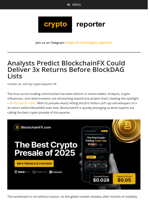 Analysts Predict BlockchainFX Could Deliver 3x Returns Before BlockDAG Lists
