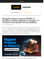 BlockDAG’s $600M Presale Push Gains Speed Ahead of August 11 GLOBAL LAUNCH Release