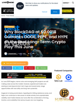 Why BlockDAG at $0.0018 Outranks DOGE, PEPE, and HYPE as the Best Long-Term Crypto Play This June | Live Bitcoin News