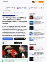 The Unexpected Deal Steve Jobs Offered U2 After Refusing to Hand Over Apple Shares – Bitcoin News