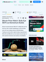 Bitcoin Price Watch: Bulls Eye $97K as Momentum Builds – Markets and Prices Bitcoin News