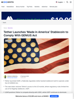 Tether Launches ‘Made in America’ Stablecoin Under GENIUS Act