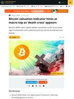 Key Metric Shows Bitcoin Bulls in Trouble, With $60K Price Target Appearing