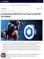 Is Chainlink (LINK) Price on Track to Hit $30 This Week?