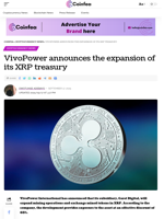 VivoPower announces the expansion of its XRP treasury - Coinfea